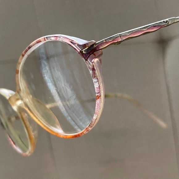 Vintage Sophia Loren Women Glasses Frame Pink/Gold Tone Eyeglasses - Picture 10 of 11